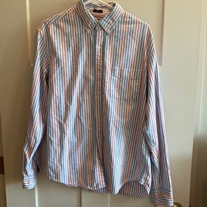 JCrew Large Striped Oxford